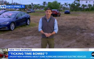 La Floride met en garde contre les véhicules électriques endommagés par les ouragans
