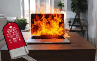 How does a Fire blanket work