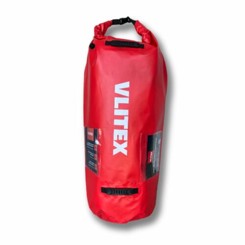 Roter Tragesack der Marke VLITEX zum Transport der Brandbegrenzungsdecke