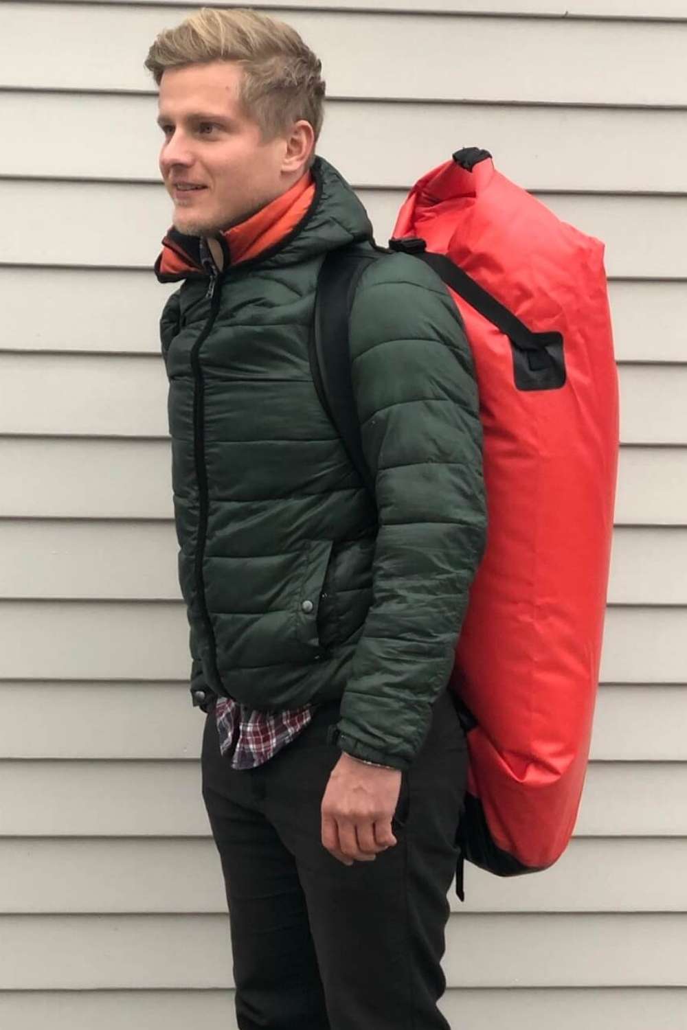 Vlitex Tragesack als Rucksack von einer Person getragen